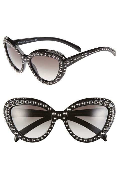 prada classic cat eye sunglasses|Prada cat eye studded sunglasses.